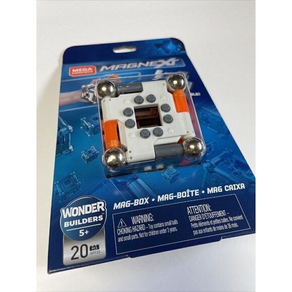 MEGA Magnext Mag-Box Building Kit Magnetic Cube w/ Magnets and Bricks (20 pcs) - Picture 5 of 6